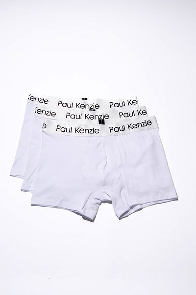 Paul Kenzie Men's Comfort Flex Boxer Set of 3 - Whitey