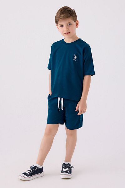 U.S. Polo Assn. Costum bermudă bleumarin pentru băiat