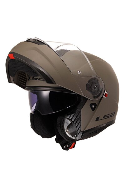 LS2 STROBE 2 MAT KUM ÇENEDEN AÇILIR MOTOSİKLET KASKI