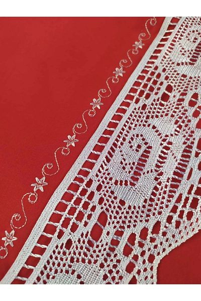 Modares Store Red 2-Piece Lace Pillow Case - 50x70