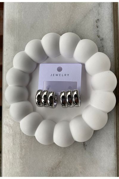 Shine Your Light Premium Set of 3 Curved Steel Earrings