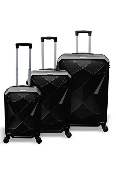 Coral High Diamond Abs Siyah 3'lü Valiz Seti 16600