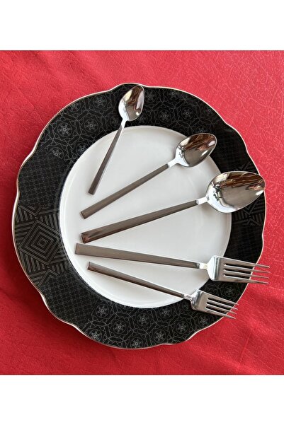 Zagori 30 Piece Natural Cutlery Set Flat Model for 6 People