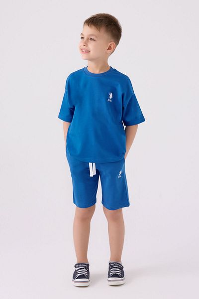 U.S. Polo Assn. Син бермудски костюм за момче