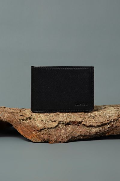 Grande 1410 Genuine Leather Men's Wallet Crystal Black