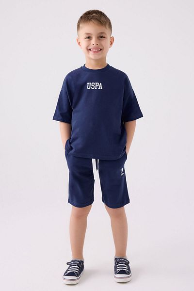 U.S. Polo Assn. Boy's Navy Blue Bermuda Suit