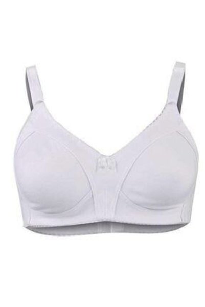 Generic Brand White Seamless Combed Cotton Gathering Minimizer Seamless Bra