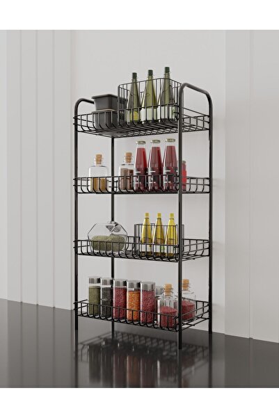 Emkatex Sebze Ve Meyve Sepeti Çok Amaçlı Mutfak Rafı Metal Düzenleyici Raf Ço...