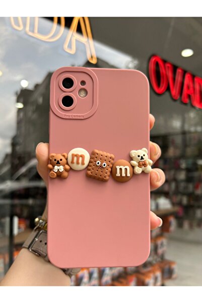 OVADA iPhone 11 Uyumlu Kamera Korumalı Köşeli (12 görünümlü) 3D Ayıcıklı ve B...