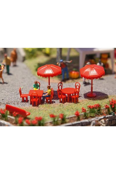 Faller 1:87 Ho Umbrella, Table, Bench Set Model -180910