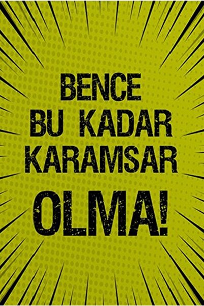 hediyeniburadabul Ρετρό στυλ Ξύλινη αφίσα με την επιγραφή "I Think It's Okay ...