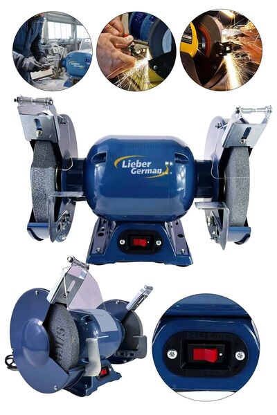 Lieber German Turbo Motorlu 1200 Watt Çark Motoru Zımpara Balta Bıçak Bileme ...