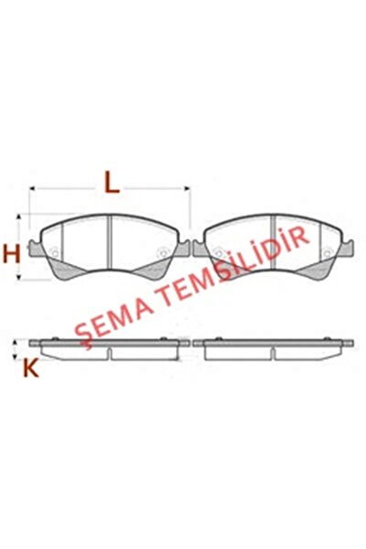 SBP Ford Ranger 2.5cc 4x4 99-11 Mazda B2500 2.2-2.5cc 4X4 99-06 Mazda BT50 2.5 4x4 06-11 Ön Fren Balata