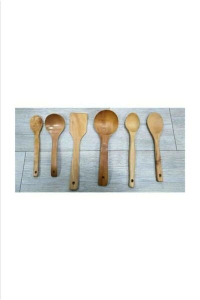 BALSA Bamboo Imported Wooden Spoon Set 6 Pieces