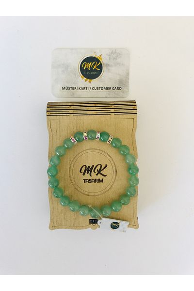 MK tasarım MK Design - Real Aventurine Stone Bracelet MKT5006