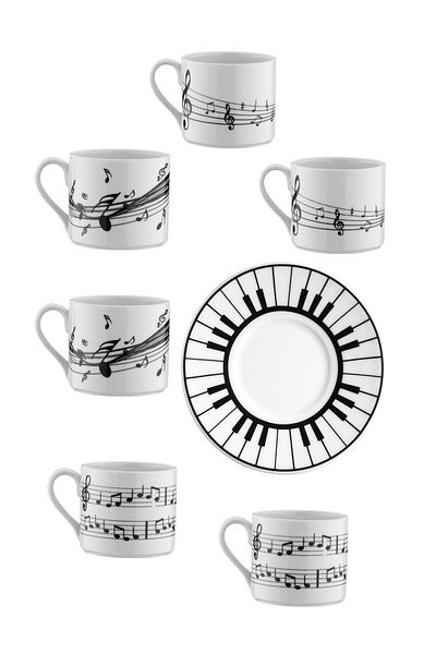Kütahya Porselen Endless Symphony 12 Piece Σετ φλιτζάνι καφέ για 6 άτομα
