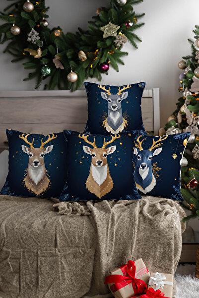 Royalte Σετ με με τύπωμα καλύμματα μαξιλαριών με μοτίβο μπλε ελάφι με θέμα τη...