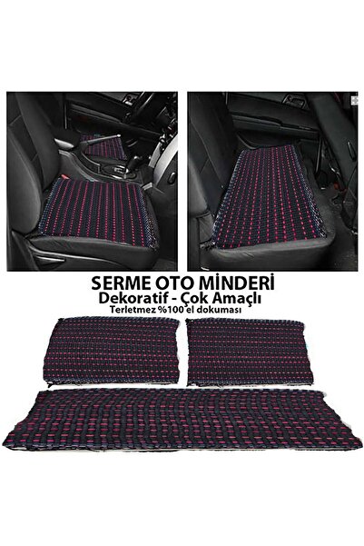 Z Tech Serme Oto Koltuk Kılıfı Minderi Kilim Dokuma Kaliteli 3 Parça