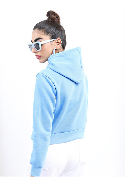 Ketch By Styli Cropped Solid Hooded Sweatshirt