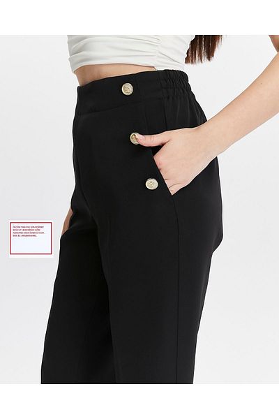 HANIMCA GİYİM Elderly Button Detailed Stylish Trousers - Side Pockets