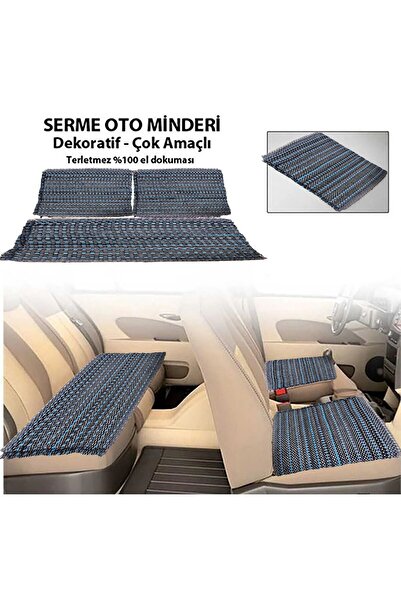 Z Tech Serme Oto Koltuk Kılıfı Minderi Kilim Dokuma Kaliteli 3 Parça
