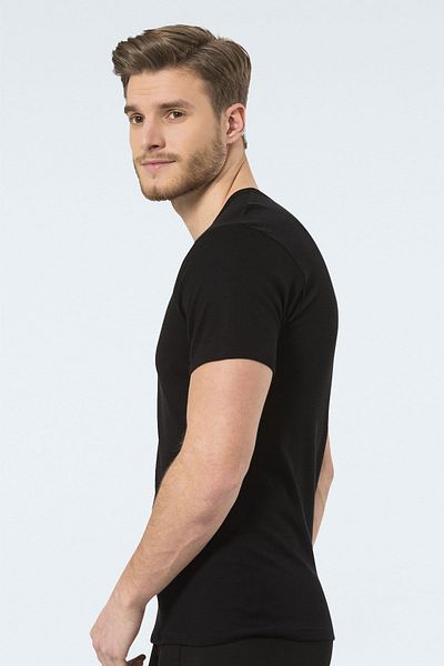 TÜREN Türen Men's Rib O-Neck Undershirt 102/Black