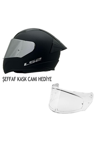 LS2 RAPID 2 MAT SİYAH KASK ŞEFFAF KASK CAMI HEDİYELİ