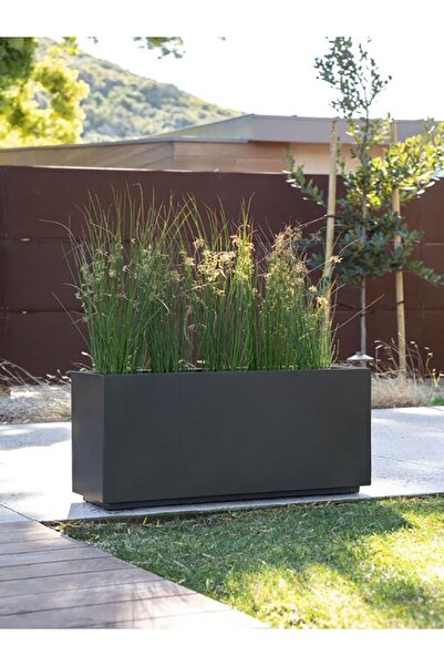 janiyeva Büyük Dikdörtgen Tipi Metal Çiçeklik Saksılık Bahçe