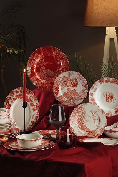 Kütahya Porselen Bone Olympos 28 Parça 6 Kişilik Yemek Takımı