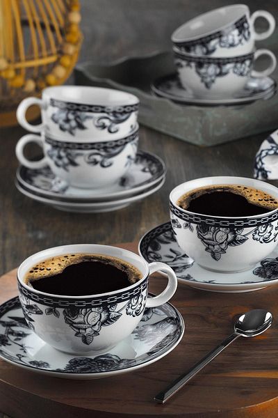 Kütahya Porselen Zeugma 12 Piece Tea Cup Set for 6 People939012