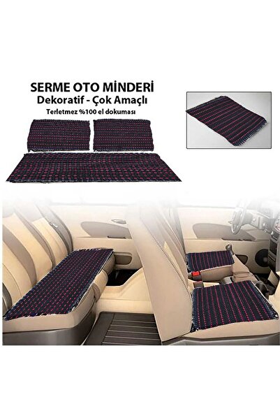 Z Tech Serme Oto Koltuk Kılıfı Minderi Kilim Dokuma Kaliteli 3 Parça