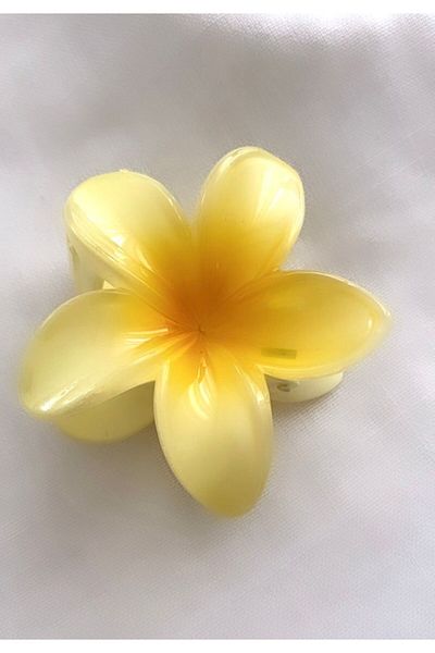 VNS Accessories Cataramă mare galbenă Lotus (8 cm)