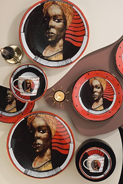 Kütahya Porselen Sophia Femina 6-Person Cake Set 12122