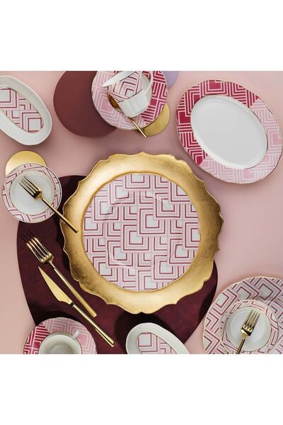 Kütahya Porselen Bone Olympos 28 Parça 122464 Dekor Kahvaltı Takımı