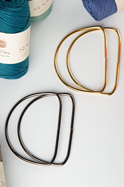 SENSY Metal Çanta Sapı ( D MODEL ) Sarı 11 Cm