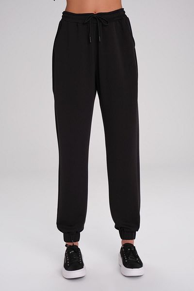 Haşema Soft Texture Black Jogger Pants - Elastic Leg, Sweatpants ACT-5