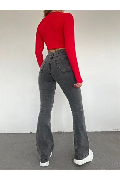 Trn JNS Smoked Lycra Flared Leg Flare Jeans - Recovery Jeans