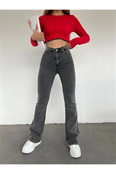 Trn JNS Smoked Lycra Flared Leg Flare Jeans - Recovery Jeans