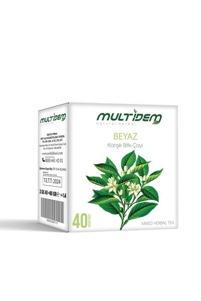 multidem Beyaz Çay 40'lı süzen poşet