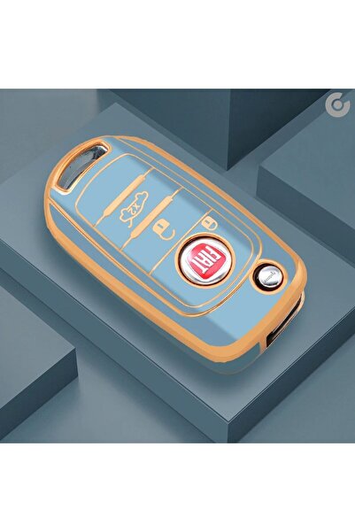 Alazpay FİAT EGEA 500X TPU futrola za ključ (tirkizno zlatna - 1 komad)