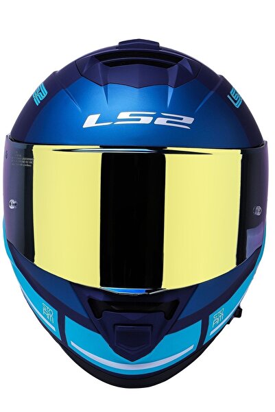LS2 Storm 2 Slant Mat Mavi Turuncu Kask