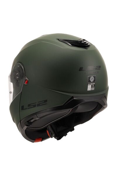 LS2 STROBE 2 MAT YEŞİL ÇENEDEN AÇILIR MOTOSİKLET KASKI