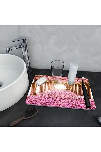 Else Dekor Else Water Absorbent Bathroom Organizer Σαμπουάν ντους Σαπούνι Κύπελλο Οδοντόβουρτσα Pad Organizer Χαλάκι παρουσίασης