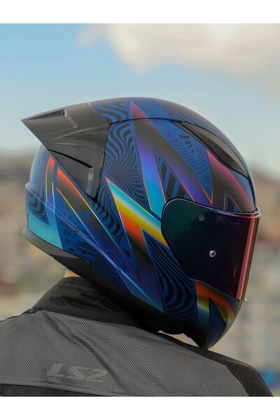 LS2 RAPID 2 RACE OPTIK MAT MAVİ-MOR KASK