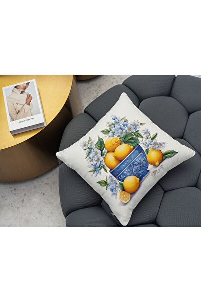 Else Dekor Διακοσμητικό κάλυμμα μαξιλαριού ριχτάρι διπλής όψης Vintage μοτίβο ψηφιακής εκτύπωσης 43x43cm