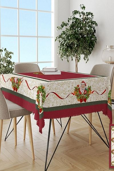 3D ELSE HALI New Year Concept Decorative Stain Resistant Tablecloth Ps45