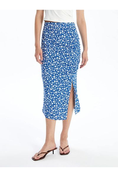 LC Waikiki LCW Vision - Fusta de damă cu imprimeu floral slim fit