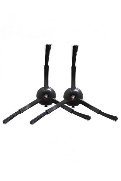 ibrush Μαύρη πλαϊνή βούρτσα 2 τεμαχίων συμβατή με Roborock S50 και S55 - Σχεδιασμός με επιλογή