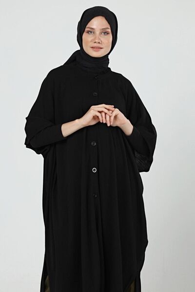 ilmek Γυναικεία χειμωνιάτικα πλεκτά πλεκτά πόντσο με κουμπιά 4253