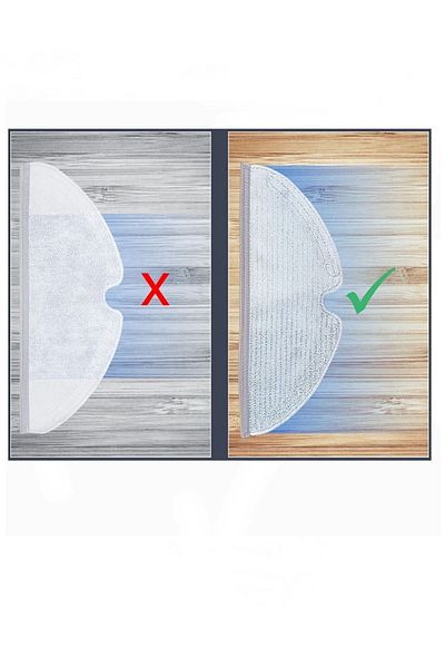 ibrush Set of 2 Mop Fiber Cloths Compatible with Dreame L10 Pro